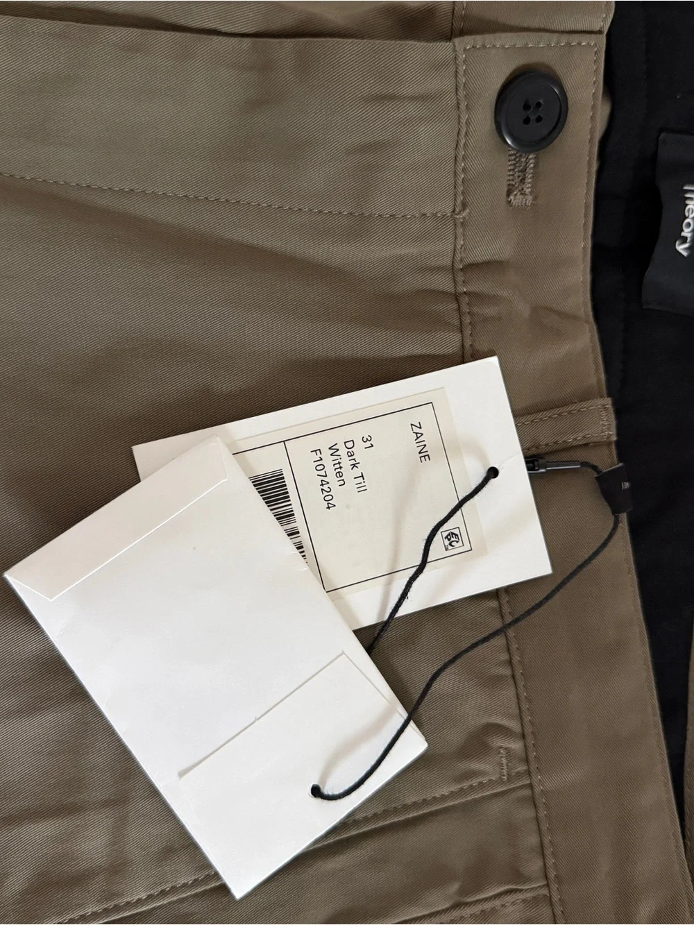 Theory Zaine Men's Dark Till Chino Pants
